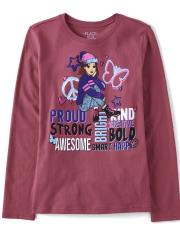 Girls Winter Girl Power Graphic Tee