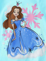 Girls Winter Princess Graphic Tee