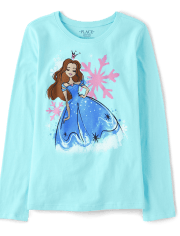 Girls Winter Princess Graphic Tee
