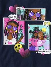 Girls Comic Book Besties Graphic Tee