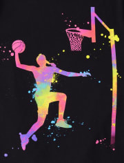 Camiseta con gráfico de baloncesto para niñas