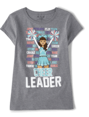 Girls Cheerleader Graphic Tee