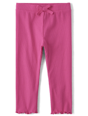 Toddler Girls Ribbed Leggings