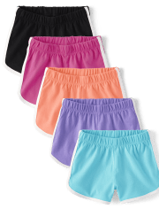 Toddler Girls Dolphin Shorts 5-Pack