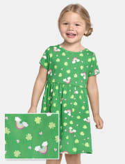 Vestido diario del día de San Patricio para bebés y niñas pequeñas