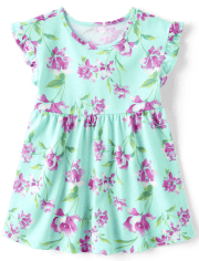 Baby And Toddler Girls Floral Flutter Dress