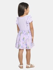 Baby And Toddler Girls Floral Fit And Flare Dress