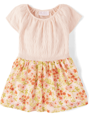 Baby And Toddler Girls Mommy And Me Floral Smocked Fit And Flare Dress