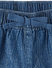 Shorts en chambray à enfiler pour bébés et petites filles