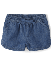 Shorts sin cierres de cambray para bebés y niñas pequeñas