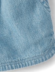 Shorts en chambray à enfiler pour bébés et petites filles