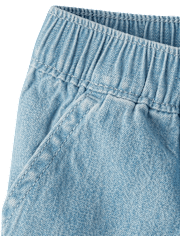 Shorts en chambray à enfiler pour bébés et petites filles