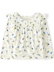 Baby And Toddler Girls Floral Smocked Top