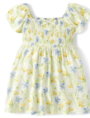 Toddler Girls Mommy And Me Floral Smocked Dress