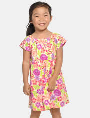 Baby And Toddler Girls Floral Flutter Dress