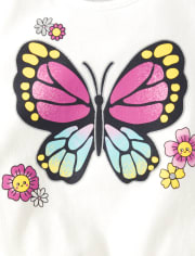 Baby And Toddler Girls Butterfly Tie-Front Tank Top