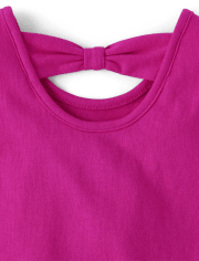 Paquete de 2 camisetas sin mangas con espalda anudada y teñido anudado de arcoíris para niñas pequeñas