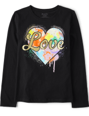 Girls Love Heart Graphic Tee