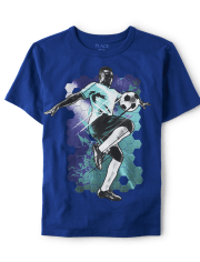 Boys Soccer Player Graphic Tee
