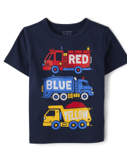 Baby And Toddler Boys Truck Colors Graphic Tee