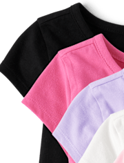 Lot de 6 t-shirts asymétriques pour petites filles