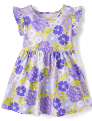 Baby And Toddler Girls Floral Flutter Dress