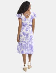 Womens Mommy And Me Floral Tiered Dress