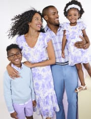 Womens Mommy And Me Floral Tiered Dress