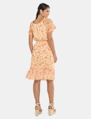 Womens Mommy And Me Floral Georgette Tiered Dress
