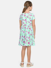 Vestido diario floral para niñas