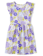 Girls Floral Flutter Dress
