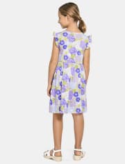 Girls Floral Flutter Dress