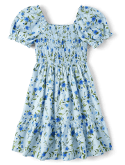 Girls Mommy And Me Floral Ruffle Dress