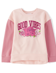 Girls Good Vibes Fleece Sweatshirt