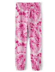 Pantalones deportivos de polar con efecto tie-dye para niñas