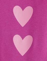 Pantalones deportivos de polar para niñas con corazón