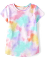 Girls Rainbow Tie Dye Top