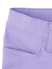 Girls Roll Cuff Twill Skimmer Shorts