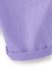 Girls Roll Cuff Twill Skimmer Shorts