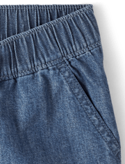 Shortssin cordones de cambray para niña