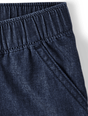 Girls Chambray Pull On Shorts