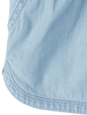 Shortssin cordones de cambray para niña