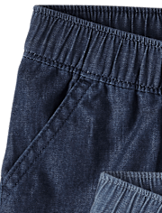 Girls Chambray Pull On Shorts 3-Pack