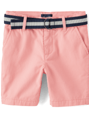 Boys Belted Chino Shorts