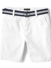 Boys Belted Chino Shorts