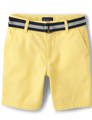 Shorts chinos con cinturón para niños