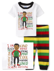 Baby And Toddler Boys Matching Family Black History Snug Fit Cotton Pajamas