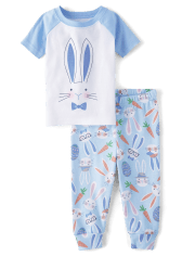 Baby And Toddler Boys Matching Family Easter Bunny Snug Fit Cotton Pajamas