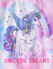Girls Unicorn Dreams Ruffle Nightgown