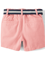 Shorts chinos con cinturón para bebés y niños pequeños